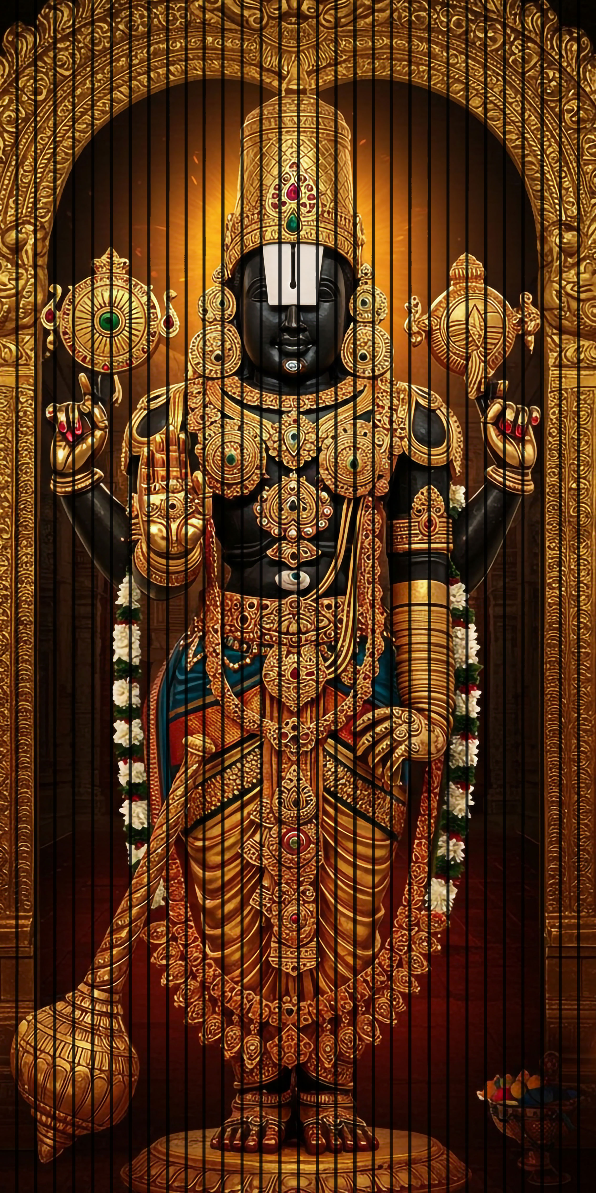 7D Fluted Panel – 7D-125 – Lord Venkateswara Balaji Design | 5×10 Feet | Textured Finish