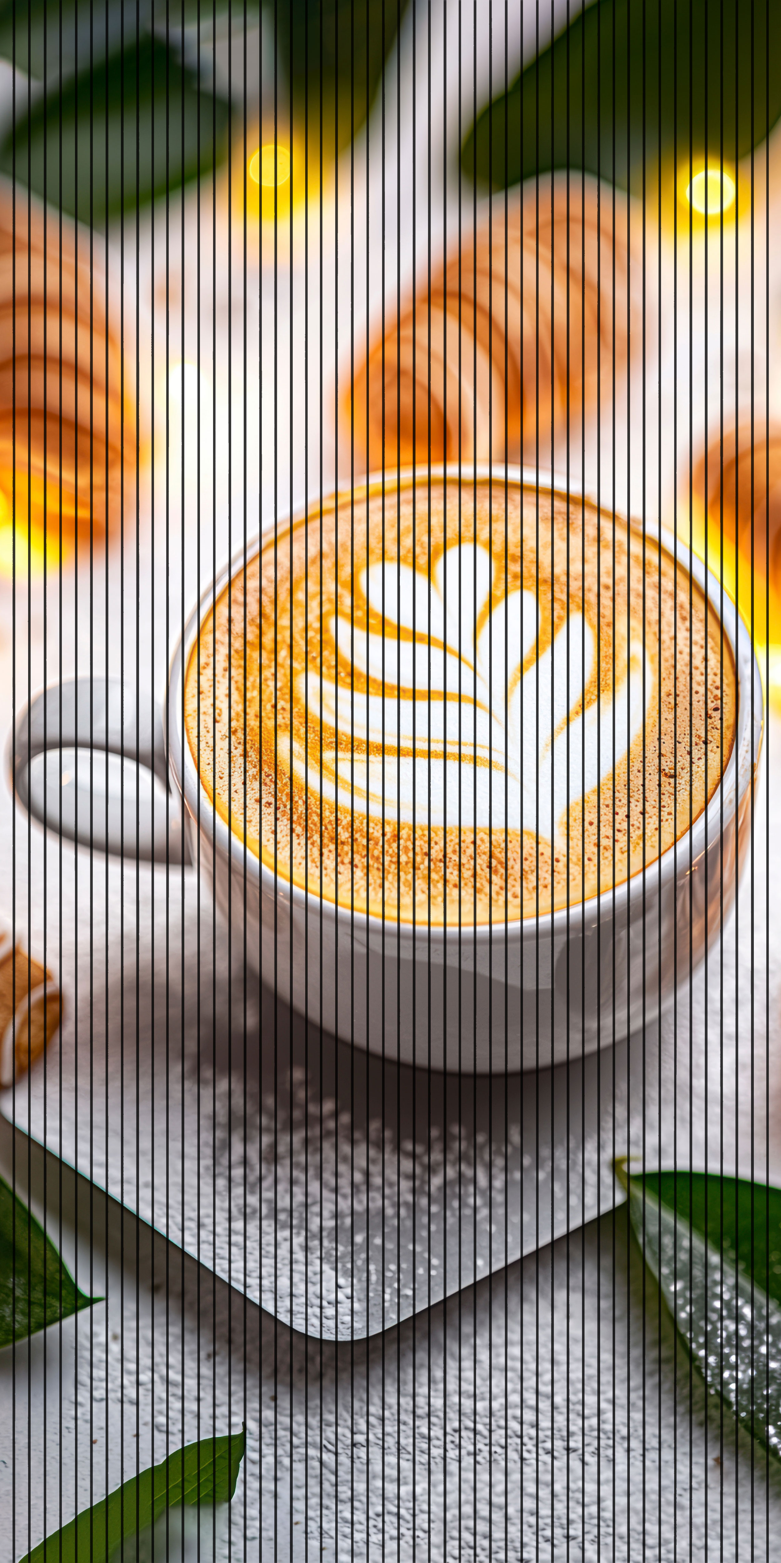 7D Fluted Panel – 7D-1074 – Morning Coffee & Croissants Design | 5×10 Feet | Textured Finish