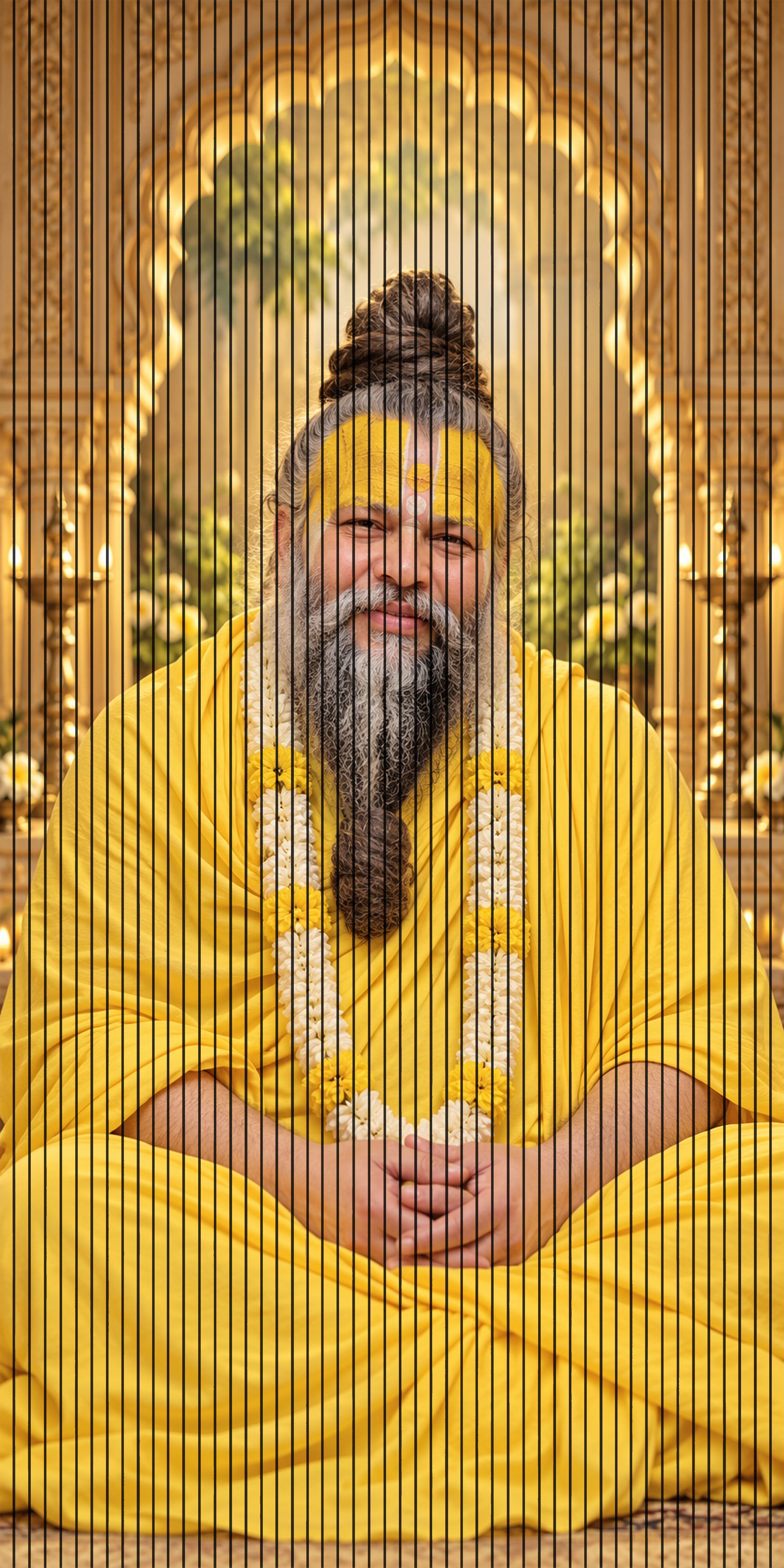 7D Fluted Panel – 7D-178 | Shri Premanand Ji Maharaj Spiritual Design | Textured Finish