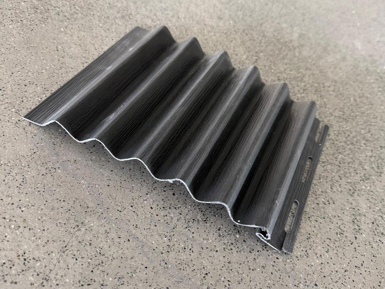 Wave Pattern Soffit Panel – Zed Black Textured Finish | SP-023