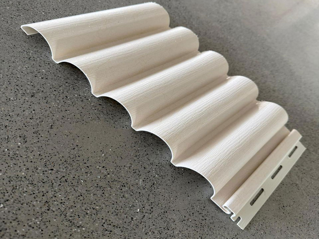 Wave Pattern Soffit Panel – Off White Textured Finish | SP-027