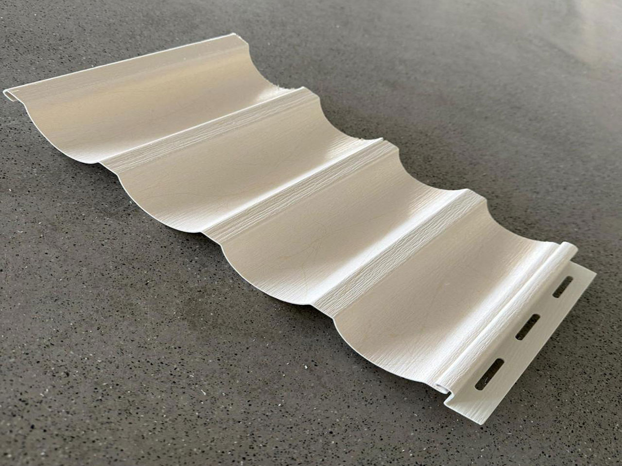 Reverse Wave Pattern Soffit Panel – Off White Textured Finish | SP-031