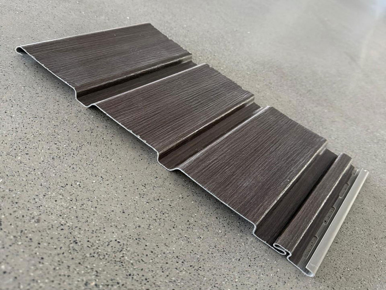 3 Line Soffit Panel – Dark Wood | Model SP-033
