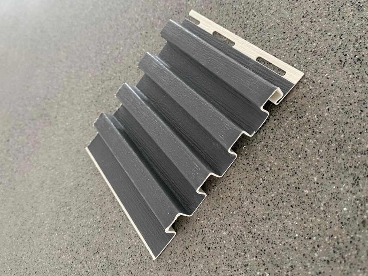 Designer Soffit Panel – Dark Cement Textured Finish | SP-005