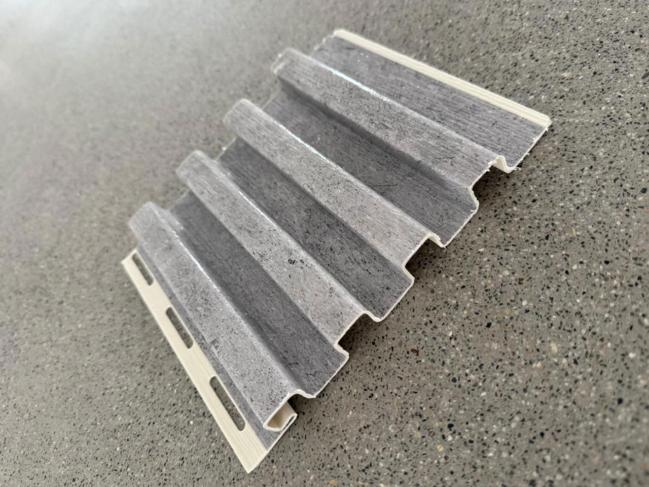 Designer Soffit Panel – Light Cement Textured Finish | SP-006