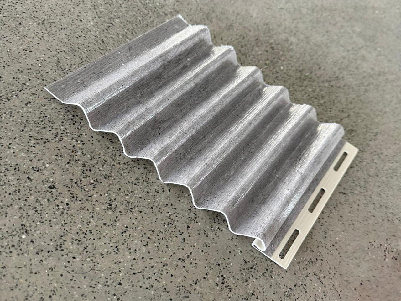 Wave Pattern Soffit Panel – Bright Unique Gray Textured Finish | SP-008