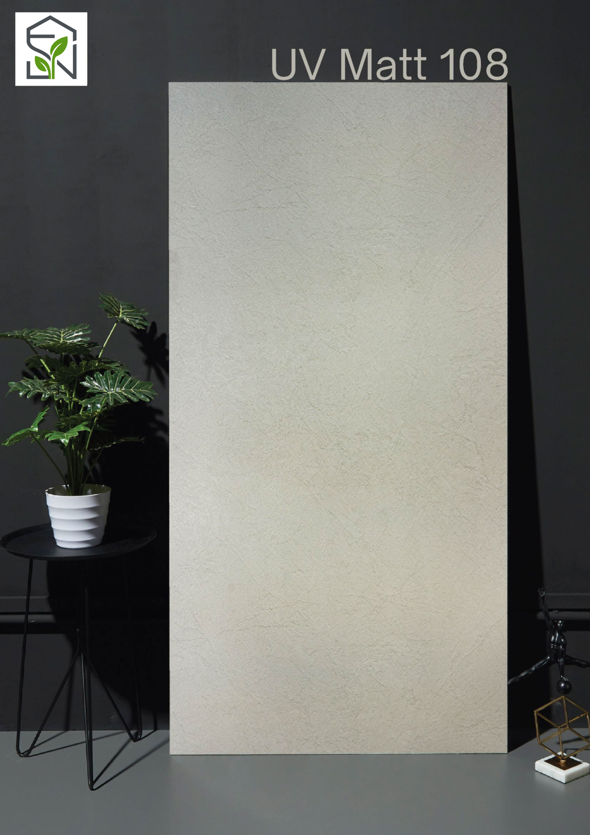 UV Marble Sheet Matt Finish – UV Matt-108 | Light Gray Marble Finish