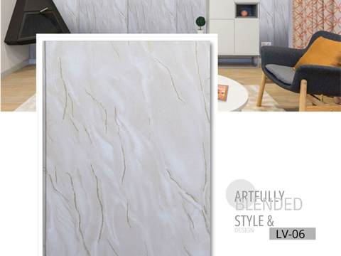 PVC Panel 4KG – 12 Inch Greyish Marble Touch | PVC Interiors LV-06