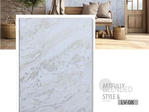 PVC Panel 4KG – 12 Inch Unique Abstract Marble Finish | PVC Interiors LV-08