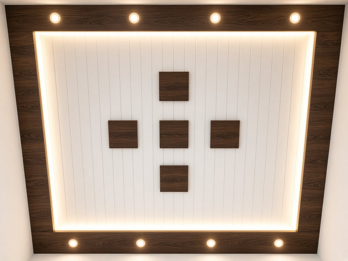 PVC False Ceiling with a light channel