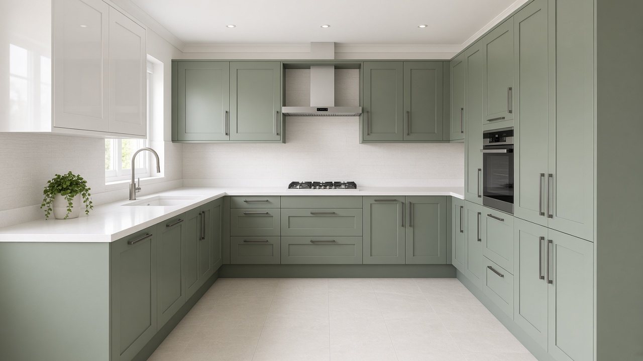 U-shape PVC Modular Kitchen